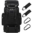 70L Hiking Backpack for Men, Waterproof Lightweight Camping Backpack, Military Rucksack with Molle, 3-Day Assault Pack for Travel, Climbing, Outdoor Sports(Black)