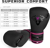 Islero EVO Fitness Boxing Gloves 12 oz Pink Matte Black with Hand Wraps view 6