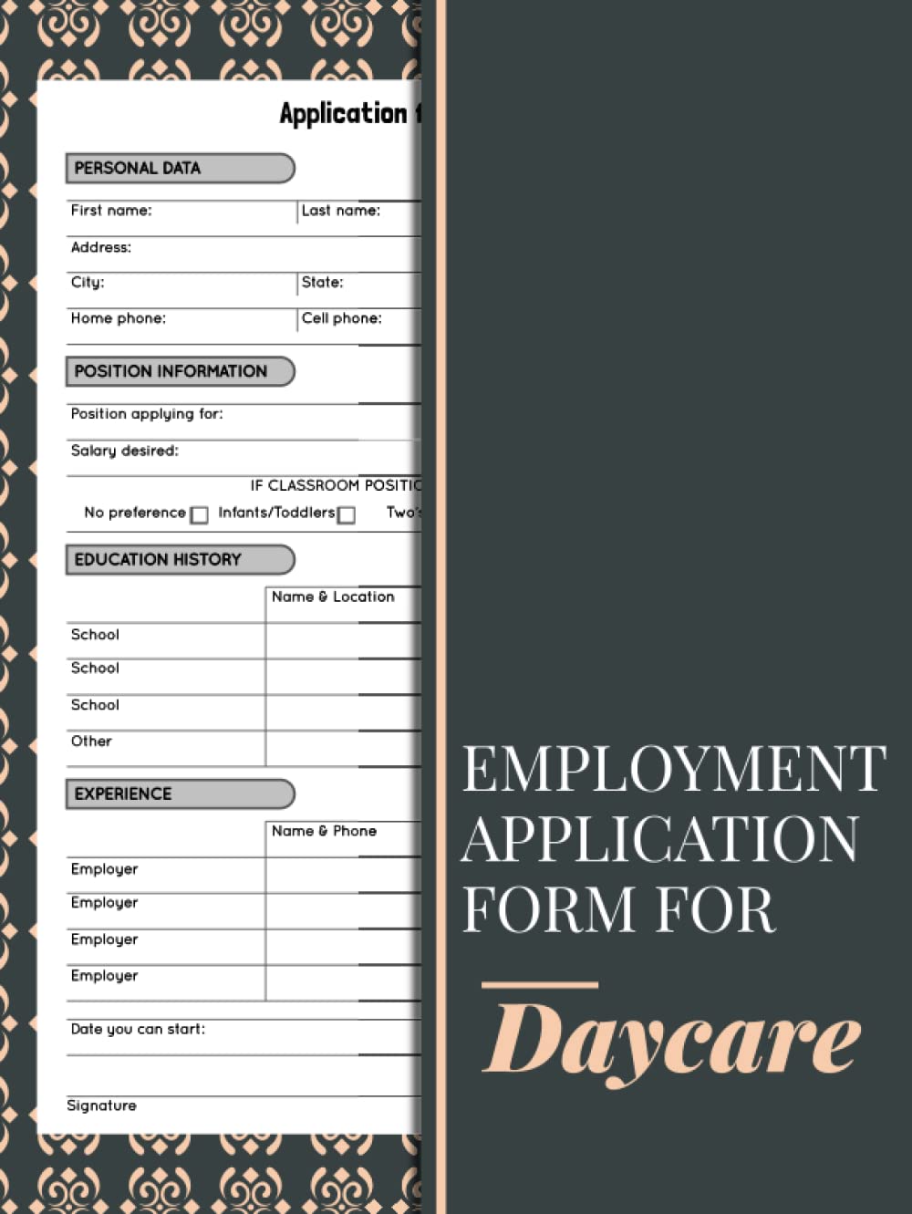 Employment Application Form For Daycare Hire Preschool Staff Daycare