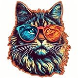 Yoonek Graphics Maine Coon Cat Vinyl Decal Sticker