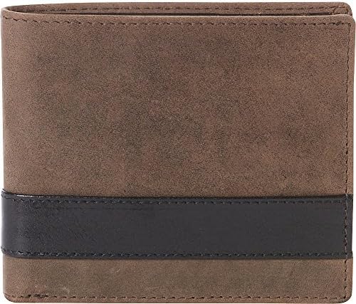 Mancini Leather Goods Colorado Collection: Men's RFID Trifold Wing Wallet (Faded