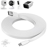 50FT USB C Power Cable for CCTV Camera,TP-Link Tapo C120,Ring Pan-Tilt Indoor Cam 2024 Release Camera ,Blink Mini2,Xiaomi Mi,eufy SoloCam S220/S340,C210,Long Flat USB C Extension Charging Cable