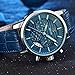 BENYAR Watches Men Quartz Chronograph Blue Leather Band Business Sport Wrist Watch For Men (Blue)