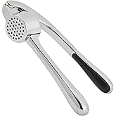 HiramWare Garlic Press, Premium Rust Proof Kitchen Garlic Mincer Crusher Squeezer with Ergonomic Handle, Ginger Crusher with