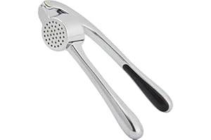 HiramWare Garlic Press, Premium Rust Proof Kitchen Garlic Mincer Crusher Squeezer with Ergonomic Handle, Ginger Crusher with 
