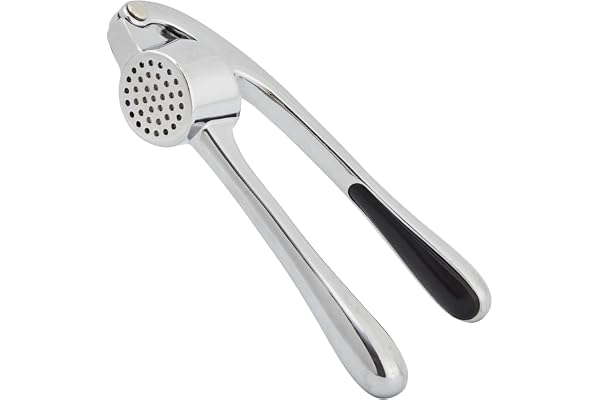 HiramWare Garlic Press, Premium Rust Proof Kitchen Garlic Mincer Crusher Squeezer with Ergonomic Handle, Ginger Crusher with