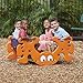 ECR4Kids Picnic Table and See Saw for Kids, 2-in-1 Pic-n-Rock, Indoor/Outdoor Play Structure, Multicolor (ELR-040A),Orange/Green