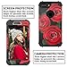 Cutebe 3 Layers Heavy Duty Shockproof Case Full Body Protective Cover for iPhone 7 Plus(2016)/iPhone 8 Plus(2017) Flower Design