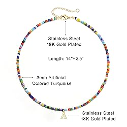 Yoosteel Initial Necklaces for Women
