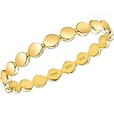 MAX + STONE Solid 10K Gold Rings for Women | Dotted 10k Solid Gold Ring for Women | Comfortable & Thin Gold Stackable Rings | Hypoallergenic 10K Solid Gold Band Ring in Size 6-8