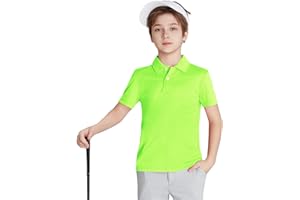 2T to Youth Boys' Performance Polo Kids Collared Golf Shirt School Uniform UPF 50+ Dry-Fit
