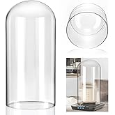 kanpura Glass Dome for Sourdough Starter Heating Pad Accessories Fits Jars Up to 4.33" Diameter x 7.8" Height Durable Clear Glass Cover