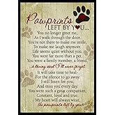 Pawprints Left By You Pet Memorial Plaque - Remembrance Offering For Grieving Pet Owner