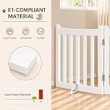 Yaheetech Wooden Dog Gate Indoor 3 Panels 61 cm H 152 cm L White view 4