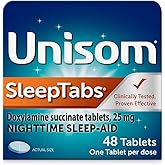 Unisom SleepTabs, Nighttime Sleep-aid, Doxylamine Succinate, 48 Tablets