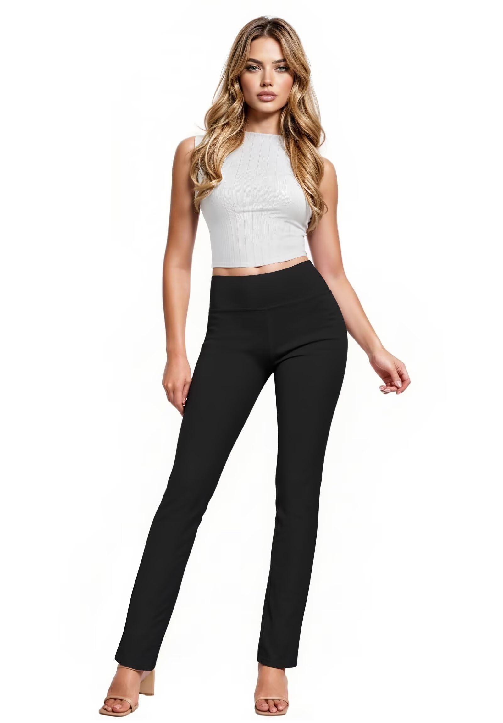 Photo 1 of & Company Womens Business Millennium Slim Bootcut Pants P44972BL Black S