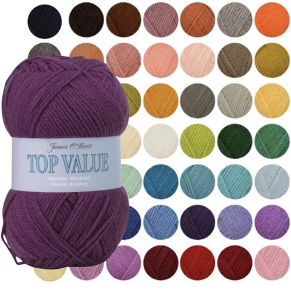 100g Top Value Double Knitting Yarn by James Brett (Bright Turquoise 847)