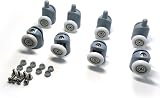 Linwnil 8pcs Shower Door Rollers Runners Wheels Pulleys for 20-27mm Cabinets view 2