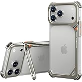 OATSBASF 9 Case for iPhone 17 Pro Max Bumper Case Metal, Aluminum Frame Slim Fit No Back Design, Compatible with MagSafe, Shockproof Protection, Minimalist Frameless Phone Case, Natural Titanium