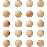 Juvale Wood Balls for Crafts - 1.5-Inch, 20-Pack - Unfinished Wooden Balls for Crafts & Home Decor Projects - Home DIY Craft Spheres