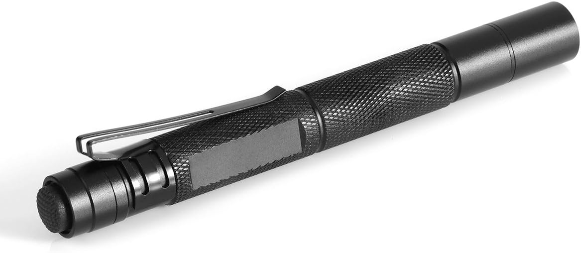 UltraFire Pocket-Sized UV Pen Flashlight Black Light - Super Bright Mini 385nm - 395nm Ultraviolet LED Detector for Dog or Cat Urine on carpet, Pet Stain & Bed Bug, Powered By 2AAA - - 