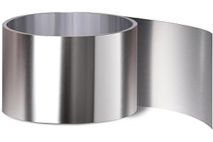CYIWPH 304 Stainless Steel Sheet Roll, 4" x 10Ft Stainless Steel Foil, Full Hard, 0.2mm Thick Stainless Steel Flashing for DI