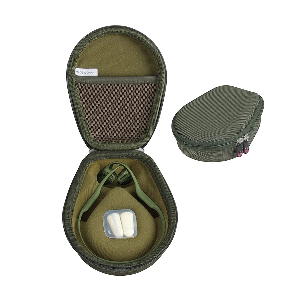 Hermitshell Hard EVA Travel Case for AfterShokz Trekz Air Bone Conduction Bluetooth Sweatproof Wireless Headphones (AS650) (Forest Green) — image 1