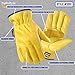 Wells Lamont 1201 Water Resistant Leather Work Gloves, Grain Cowhide, Palm Patch, HydraHyde Technology