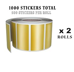 Royal Green Metallic Gold Sticker Rectangle Rolls