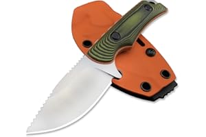 Generies Brands Hidden Canyon Hunter small EDC Fixed Blade Knife With Kydex Sheath for Men, Full Tang 8Cr13Mov Drop Point, With G10 Handles