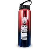 Hy-Pro Officially Licensed 750ml Aluminium UV Bottle| Soccer, Football, Integrated Folding Straw, Neochrome Finish, Leakproof, Lightweight, BPA Free