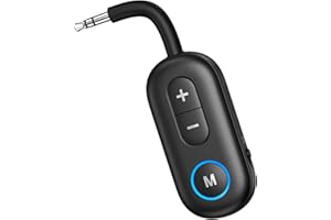 Ankilo Upgraded Bluetooth 5.3 Transmitter Receiver 2 in 1, Bluetooth Adapter for Airplane, Low Latency, Hands-Free, 3.5mm Aux Audio Adapter for Travel Flight Car Home Stereo Theater