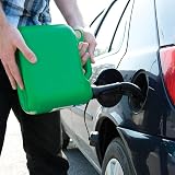 Silverline 5L Plastic Fuel Can Green with Flexible Spout & Cap view 3