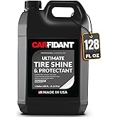 Carfidant Ultimate Tire Shine Gallon - Black Satin Shine - New Look Tire Dressing and Rubber Protectant - Long-Lasting with Non-Grease and No Sling - 128 fl. oz.