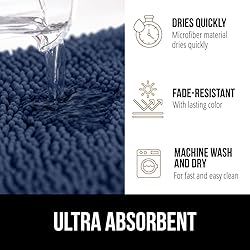 GORILLA GRIP Bathroom Rug Sets 3 Piece, Bath Mat