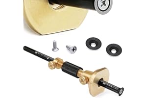 CLARKE BROTHERS Wheel Marking Gauge Kit - 2 Extra Cutter Wheels, Roll Stop Head, Micro Adjuster, Metric Imperial Ruler, 7'' Brass Marker Tool for Woodwork