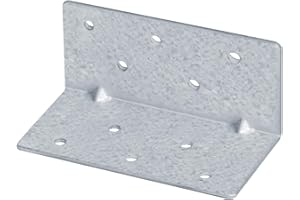 Fanmao 20 Pcs 3-3/8" x 1-5/8" x 1-5/8" L Right Angle Bracket, 90 Degree Reinforcing Rib Corner Brace