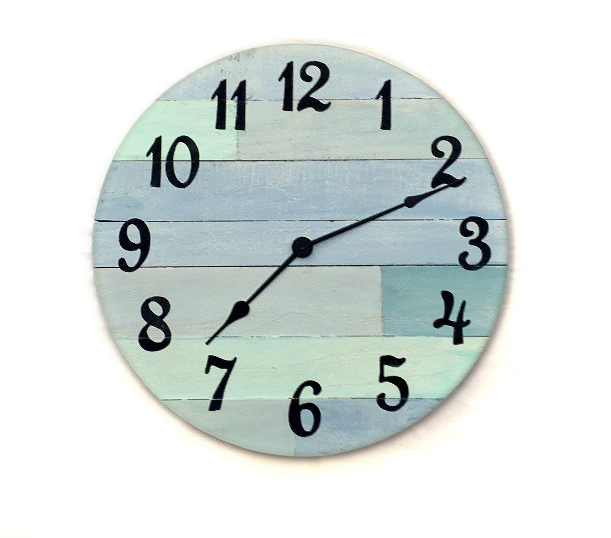 Rustic Beach Wall Clock 16" Diameter from Reclaimed Lumber