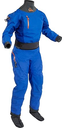 Palm Kajak oder Kajak - Frauen Atom Zurück Zip Kayak Drysuit Dry Suit + Drop Seat Ozean Colbalt - Easy Stretch
