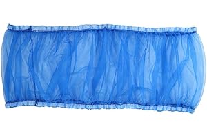 HAKEETA Bird Cage Skirt, Mesh Bird Seed Catcher, Birds Cage Airy Net Cover, Soft Nylon Ventilated Skirt Traps Cage Basket Seed Guard Parrot with Adjustable Drawstring.(Large Size-XL(Blue)