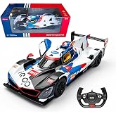 RASTAR 1/14 Licensed Le Mans RC Car BMW M Hybrid V8 with DIY Decals, White | Ideal Gift for 6+, Rich Detail Race Car Model with Openable Doors, Working Lights &amp; 2-Speed Switch for Play &amp; Display, 10190