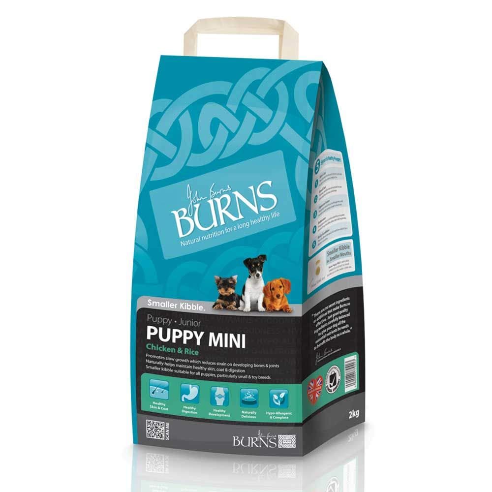 Burns Pet Nutrition Hypoallergenic Complete Dry Dog Food Puppy Mini Chicken and Rice 2 kg