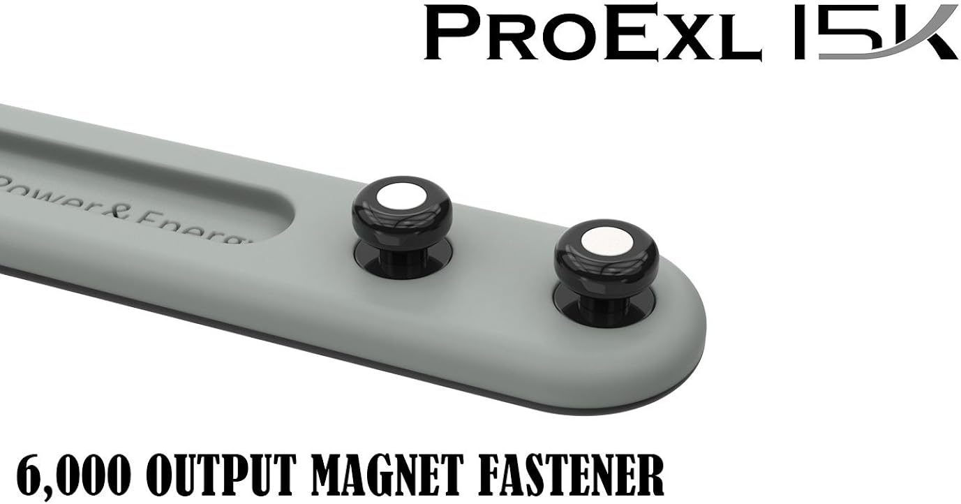PROEXL 15K Sports Magnetic Bracelet 100% Waterproof and Fully Adjustable - for Energy and Focus (Black Gray): ProExl: Jewelry