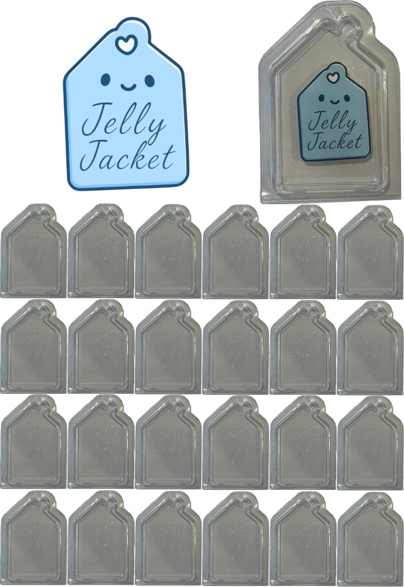 Jelly Jacket Tag Protector for Jellycat 100% Recycled Hard Plastic Shell Cover - 24 Pack