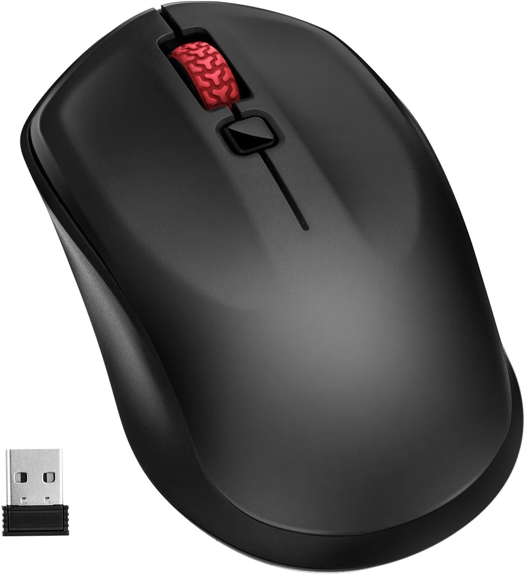 PATUOXUN Wireless Mouse【Comfortable Ergonomic Design】 Mpow 2.4G USB Cordless Mice for Computer Laptop