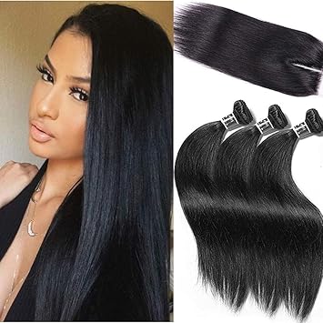 14 16 16 With 12 Middle Part Closure Aliglossy Hair Products