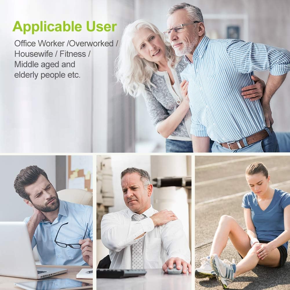 AUVON Rechargeable TENS Unit (Family Pack), 3rd Gen 16 Modes TENS Machine Muscle Stimulator with 16pcs TENS Unit Electrode: Health & Personal Care