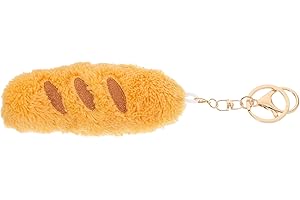 BESPORTBLE Realistic Plush Baguette Keychain 10cm Soft Stuffed Bread Charm for Backpack Handbag Car Pendant