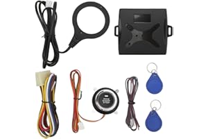 KUIDAMOS Smart Engine Start Stop Button Keyless Go System Car Push Start Ignition Kit for 12V Vehicles, Universal Fit