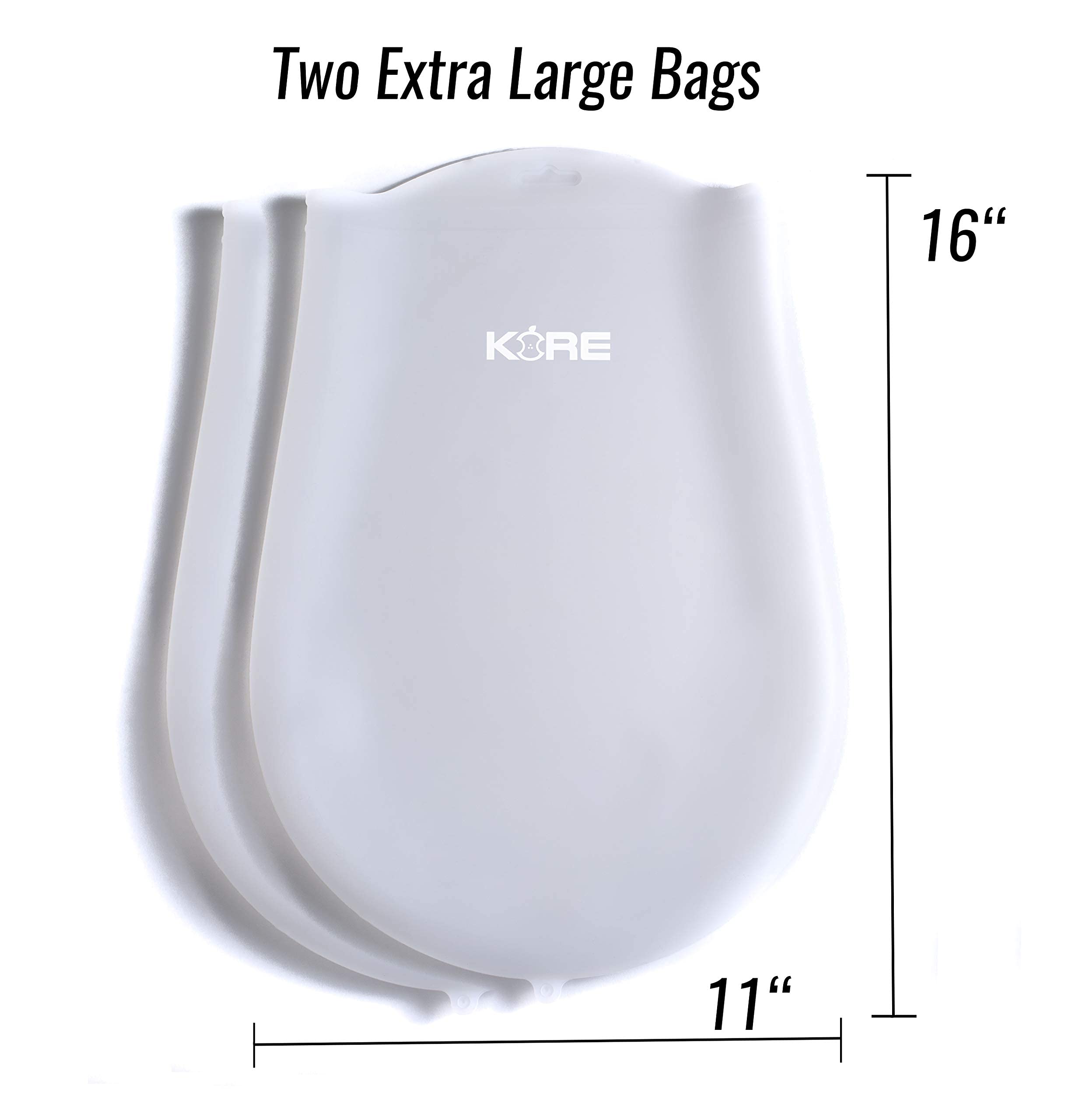Revolutionize Sous Vide Cooking with AppleKoreLiving Sous Vide Reusable Silicone Bags | Extra Large BPA Free Set | Thinner and More Flexible than Other Reusable Vacuum Seal Bags